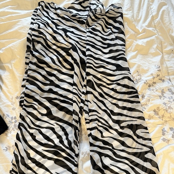 Peppermint Bay zebra sheer beach pants coverup - Picture 1 of 3